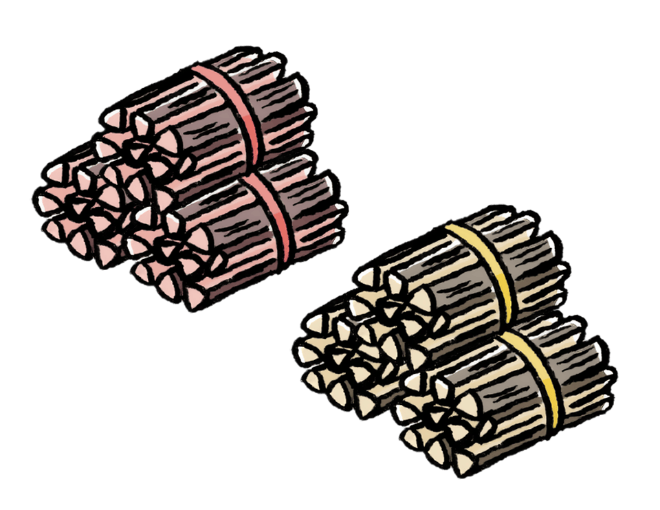 薪のイラスト